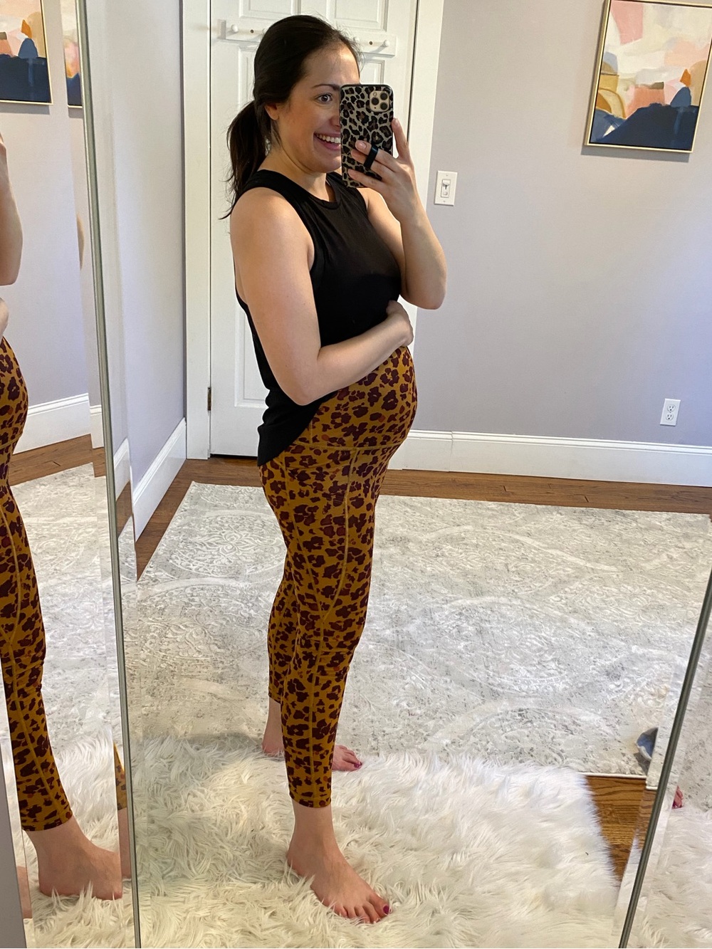 GAP leopard Maternity Leggings